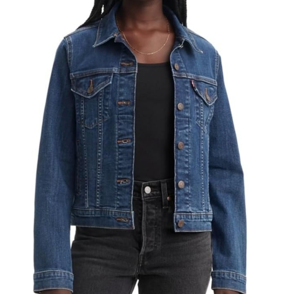 L.L. Bean Classic BeanFlex Denim Trucker Jacket - Dark Wash
